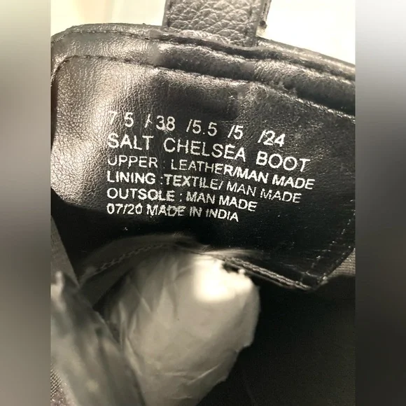 NEW Kenneth Cole Reaction Salt Chelsea Black Leather Ankle Bootie Women’s 7.5 - Picture 10 of 11